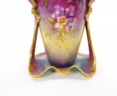 Antique Royal Bonn German Porcelain Hand Painted Gilt Floral Decorative Vases - 4707743