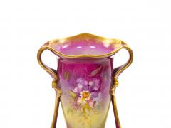 Antique Royal Bonn German Porcelain Hand Painted Gilt Floral Decorative Vases - 4707746