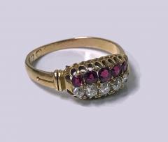 Antique Ruby Diamond Gold Ring Birmingham 1899 - 1095955