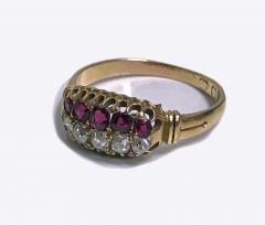 Antique Ruby Diamond Gold Ring Birmingham 1899 - 1095956