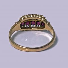 Antique Ruby Diamond Gold Ring Birmingham 1899 - 1095957