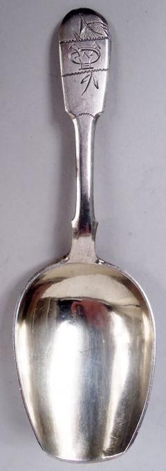 Antique Russian Aesthetic Silver Tea Caddy Spoon - 4543683