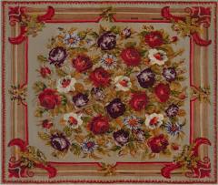 Antique Russian Bessarabian Floral Hand Knotted Wool Rug - 1906334