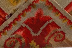 Antique Russian Bessarabian Floral Hand Knotted Wool Rug - 1906342
