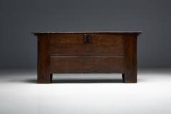 Antique Rustic Oak Coffer England Early 18th Century - 4606537