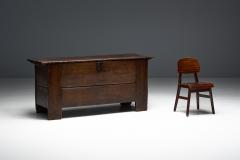 Antique Rustic Oak Coffer England Early 18th Century - 4606538