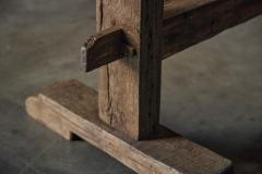 Antique Rustic Oak Trestle Table 19th Century - 4698381