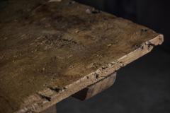 Antique Rustic Oak Trestle Table 19th Century - 4698390