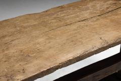Antique Rustic Oak Trestle Table 19th Century - 4698391