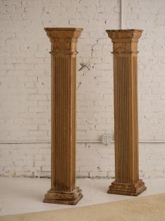 Antique Salvaged Architectural Wood Columns a Pair - 2803235