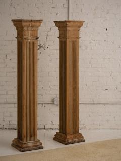 Antique Salvaged Architectural Wood Columns a Pair - 2803239