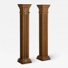 Antique Salvaged Architectural Wood Columns a Pair - 2804477