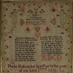 Antique Sampler 1777 by Phebe Hotham Aged 10 - 4513926