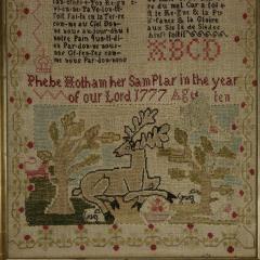 Antique Sampler 1777 by Phebe Hotham Aged 10 - 4513927