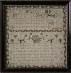Antique Sampler 1780 by Lydia Dawes - 1755070