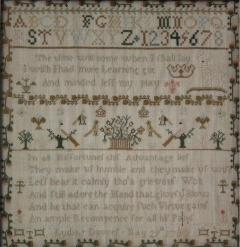 Antique Sampler 1780 by Lydia Dawes - 1757042