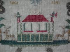 Antique Sampler 1801 by Sally Phipps - 1786513