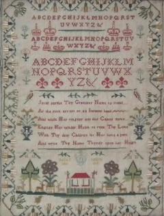 Antique Sampler 1801 by Sally Phipps - 1788631