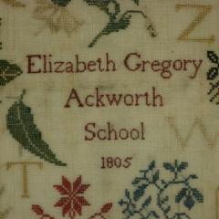 Antique Sampler 1805 Elizabeth Gregory Ackworth School - 4794074