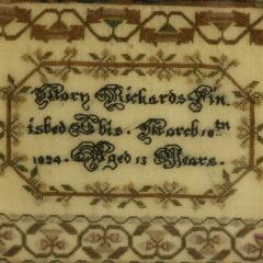 Antique Sampler 1824 by Mary Richards aged 13 - 2607596