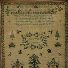 Antique Sampler 1825 by Mary Walter - 3905519