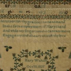 Antique Sampler 1825 by Mary Walter - 3905522