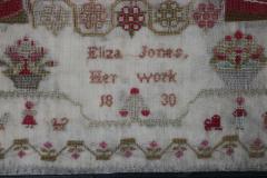 Antique Sampler 1830 by Eliza Jones Friendship - 2297440