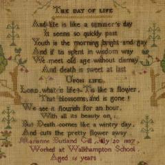 Antique Sampler 1837 by Marianne Butland Gill - 4182073