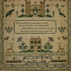 Antique Sampler 1840 By Elizabeth Ann Fox - 3641116