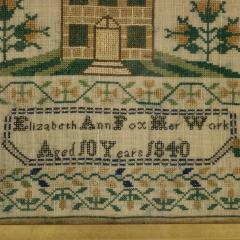 Antique Sampler 1840 By Elizabeth Ann Fox - 3641118