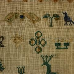 Antique Sampler 1840 By Elizabeth Ann Fox - 3641125