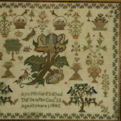 Antique Sampler 1842 by Ann Minter Aged 8 Years - 4638602