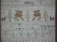 Antique Sampler Silkwork Band Sampler circa 1740 - 1803739