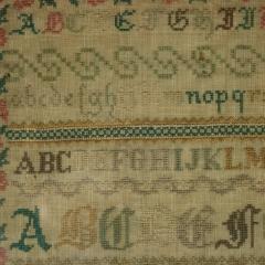 Antique Sampler c 1850 by Elizabeth Carter Sussex - 4659422