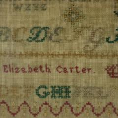 Antique Sampler c 1850 by Elizabeth Carter Sussex - 4659428