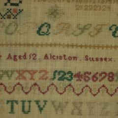 Antique Sampler c 1850 by Elizabeth Carter Sussex - 4659429