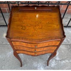 Antique Satinwood Inlaid Nightstand Dressing Side Table - 4239743