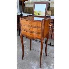 Antique Satinwood Inlaid Nightstand Dressing Side Table - 4239748