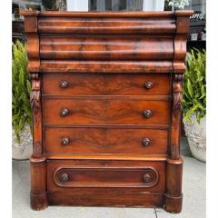 Antique Scottish Flame Mahogany Regency Chest of Drawers C 1810 - 3536778