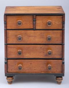 Antique Scottish Miniature Pine Chest Circa 1850 - 1701816