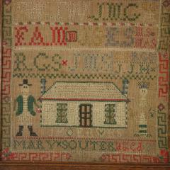Antique Scottish Sampler c 1820 by Mary Souter - 3141827