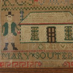 Antique Scottish Sampler c 1820 by Mary Souter - 3141831