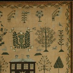 Antique Scottish Sampler c 1840 by Helen Smith - 4604773