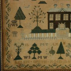 Antique Scottish Sampler c 1840 by Helen Smith - 4604775
