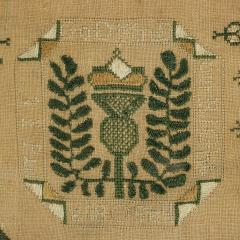 Antique Scottish Sampler c 1840 by Helen Smith - 4604778