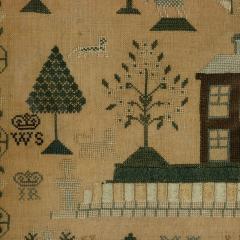 Antique Scottish Sampler c 1840 by Helen Smith - 4604780