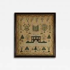Antique Scottish Sampler c 1840 by Helen Smith - 4604800