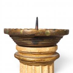 Antique Sculptural Wooden Church Candlestick 1860 - 4741977