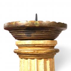 Antique Sculptural Wooden Church Candlestick 1860 - 4741983