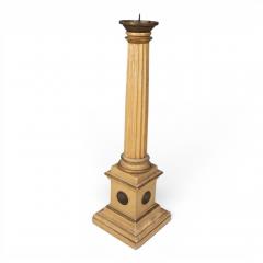 Antique Sculptural Wooden Church Candlestick 1860 - 4742110